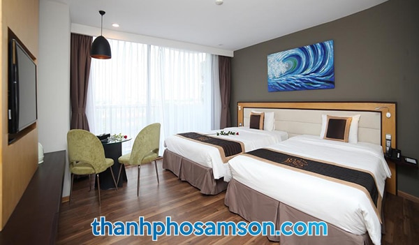 2 giường đôi tại khách sạn Dragon Sea
